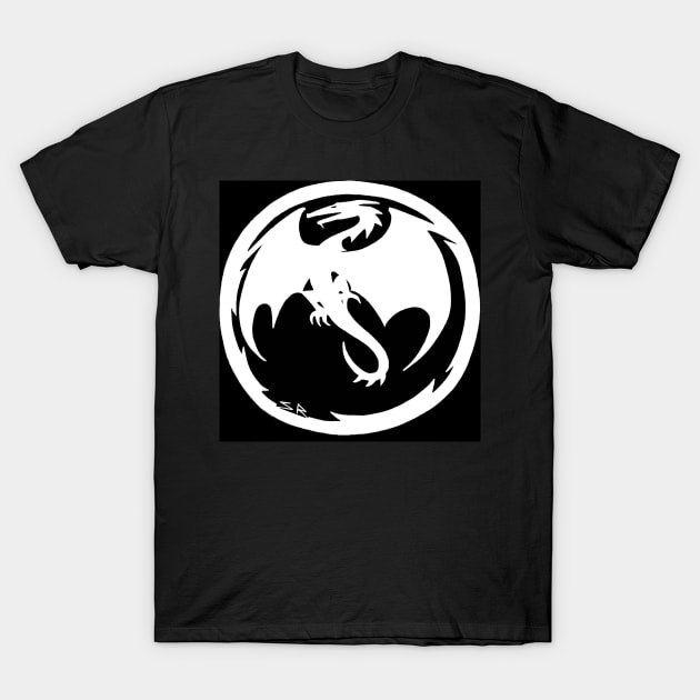 White Dragon T-Shirt by SteamyR